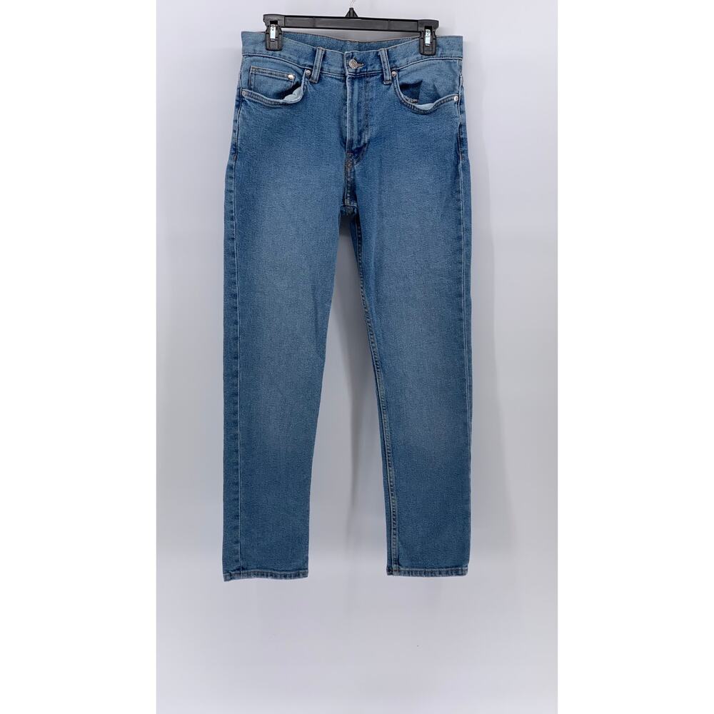 & DENIM Men's Light Blue Wash Slim Five-Pocket Jeans SZ 30X30